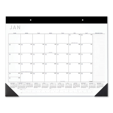 AT-A-GLANCE® Contemporary Monthly Desk Pad, 22 X 17, White Sheets, Black Binding-corners,12-month (jan To Dec): 2022 freeshipping - TVN Wholesale